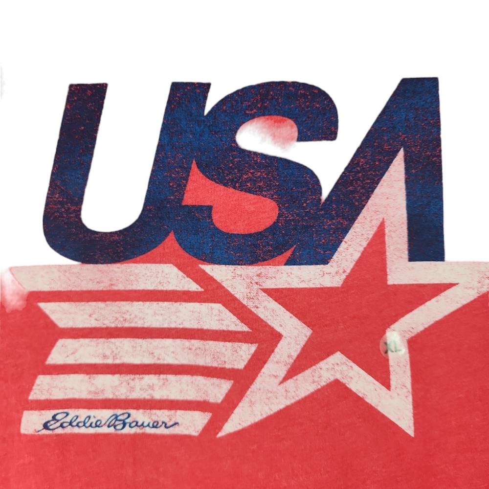 USA Eddie Bauer, women's red Tee-shirt, XL - Picture 3 of 5